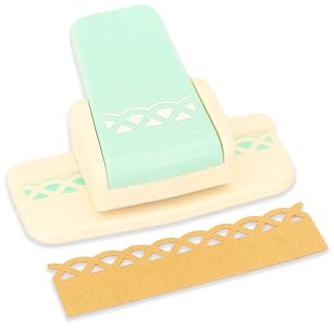 Craftelier - Randstanzer Bogenmuster für Scrapbooking | Druckhebel, Papier Karton Basteln, durchgehendes Randmuster, Stanzgerät für Bastelarbeiten, 15 x 5,02 x 5,02 cm