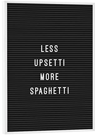 artboxONE Poster mit weißem Rahmen 18x13 cm Typografie Letterboard Spaghetti - Bild Letter Funny Quote küche
