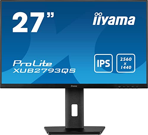 iiyama Prolite XUB2793QS-B1 68,5cm 27 IPS LED-Monitor WQHD HDMI DP Slim-Line FreeSync Höhenverstellung Pivot schwarz