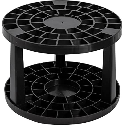 Ideen mit Herz Soporte para pinceles, diámetro de 14,4 cm, 10,1 cm de alto, 49 compartimentos, negro, ideal para pinceles y lápices