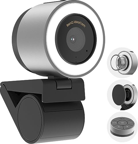 BenQ ideaCam S1 Pro: Live Demo Webcam, Craft & Document Camera Hybrid with Zoom Lens, Light, Noise-Canceling Mic - for Desktop Computer Remote Workers.