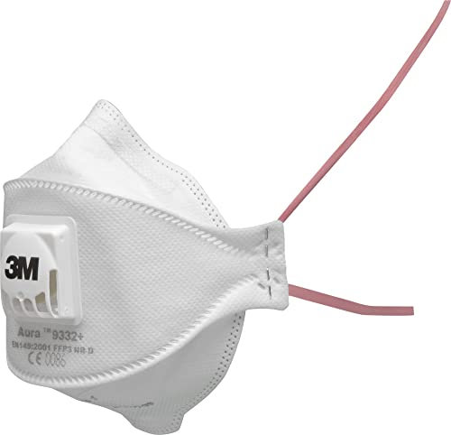 3M™ Aura™ Respiratore antiparticolato, FFP3, con valvola, 9332+, 10 maschere per confezione
