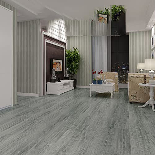 HARICSET Klebefliesen Boden PVC Bodenbelag Selbstklebend Holzoptik Natur Vinylboden Selbstklebend Holzoptik Tapete Linolium Fußbodenbelag PVC Küche Wasserdicht Bodenbelag Bad(Size:5sqm,Color:11)