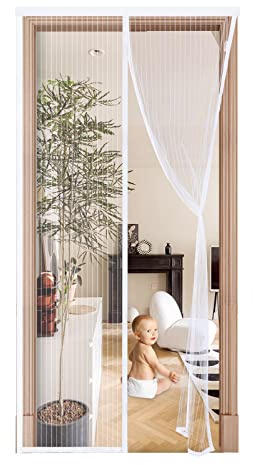 Magnetic Fly Screen Door 135x200cm,Mosquito Magnetic Door Screen,Fly Screen Mosquito Magnetic Door Screen for French Doors/Sliding Glass Doors/Patio Doors