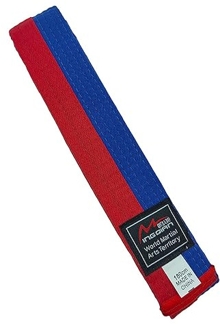 MingQian Taekwondo-Gürtel, Karate, Judo, Aikido-Kampfsport-Zubehör, Farbgrad: Weiß, Gelb, Grün, Blau, Rot, Schwarz, Taillenbreite 4 cm, Länge 200-320 cm (300 cm, Blau-Rot)