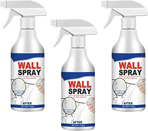 Gokame Wand-Reparatur-Sprühfarbe, Farbe auf Wasserbasis, Wand-Sprühfarbe, weiß abziehbar, Wand-Renovierungs-Farbspray, für Wanddecken, für Wandrisse, Vergilbungen an Wänden (3pcs)