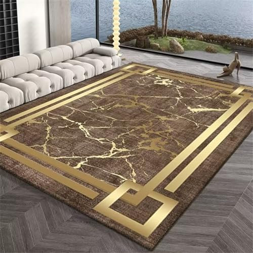 RUGMRZ Kinderteppich Wald Carpet Brauner Teppich Sofa Zubehör geometrisches Design moderner Stil rutschfest Tepiche 200X260CM