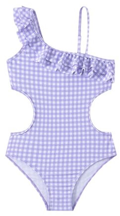 Badeanzug Mädchen 152 Einteiliger Badeanzug Kinder Mädchen Schnell Trockener Strand Rüschen Bikini Bademode Bequemer Elastische Schwimmanzug mit Verstellbaren Schultergurten