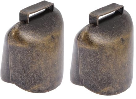 BESPORTBLE 2pezzi Campane Mucca in Ferro Campanelli Bestiame Resistenti e Compatti Per Pascolo Decorazioni Animali Da Fattoria Leggere e Durevoli