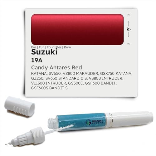 Genuine Colors Pennarello a vernice CANDY ANTARES RED 19A compatibile/ricambio per Suzuki rosso
