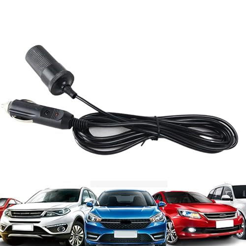 Car Charger Extension Cable, 12V Car Charger, 24V Car Charger, Automobile Plug Cable, Truck Charger Extension, 78.7in Car Charger, Car Charger With Socket, Automobile Socket Cable,
