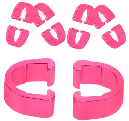 Hemobllo 10pcs Bicycle U-shaped Cable Clips Aluminum Brake Cable Clamps Mountain Bike Hose Holders Pink for Brake and Gear Management