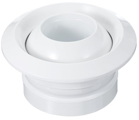 PATIKIL 8 Pollice Bocchetta Rotonda Regolabile A Sfera Diffusore Soffitto Griglia Ventilazione Lega Alluminio Per Bagno Cucina Soggiorno Ventilazione Bianco