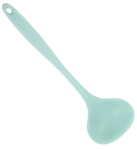 Garneck Silicone Soup Ladle with Long Handle Large Serving Spoon for Kitchen for Soup Porridge and Cereal Stylish Design Easy to Clean Non Slip Grip Versatile Use for Home