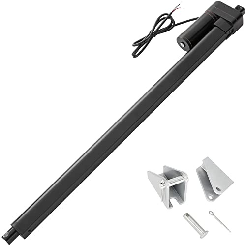 Jvnvlki 1000 mm slaglängd 1500 N IP65 vattentät linjär ställdon 12 V linjär aktuator linjär motor 10 mm/s med monteringsfästen för hiss Coop dörr, skåp, fönsteröppnare, dörröppnare, hemautomation