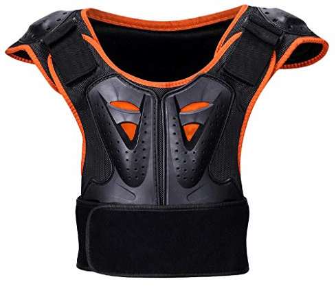 KBOLAE Utomhus barn skyddande rustning cykling kroppsskyddande jacka utrustning S, svart + orange