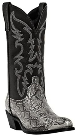 LYXYGMV Herrstövlar i mitten av vaden retro western cowboystövlar tjock sula unisex ökenstövlar ridsko lämplig för män, SILVER, 38 EU