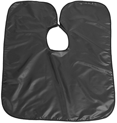Semme Waterproof Lightweight Soft Hairdressing Cape Hair Cutting Cloth Barber Gown Apron(Black)
