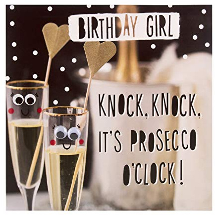 Hallmark Geburtstagskarte für Mädchen, Motiv Prosecco