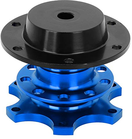 Aramo Steering Quick Release, Universal 6 Agujeros Volante de Liberación Rápida Desconectar Hub Adaptador Kit Herramienta de Reparación de Automóviles CNC Rojo Azul Oro Plata(azul)