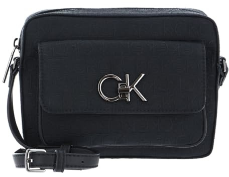 Calvin Klein Damen RE-Lock Camera Bag W/Flap JCQ K60K609685 Crossovers, Schwarz (Ck Black)