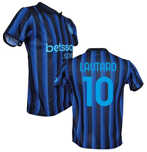 Generico Maglia Calcio Lautaro Martinez 10 neroazzurra Stagione 2025/2026 Replica Autorizzata Taglie da Bambino e Adulto. Scegli se Aggiungere Pantaloncini e Calzettoni (10 Anni)