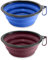 Bebedero Perro Portatil Perros Medianos y Grandes - Bebedero Perro Plegable Capacidad 900 ml - Cuenco Plegable para Perro - comedero Plegable Perro - 2 Uds - 18 cm Ancho x 7 cm Alto