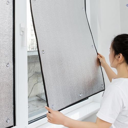 Película Reflectante De Aislamiento Térmico,Película para Ventanas De Oscurecimiento,Película De Aislamiento De Aluminio,Película De Ventanas De Refrigeración,30-160cm Ancho,WxH-90x200cm(35x79in)
