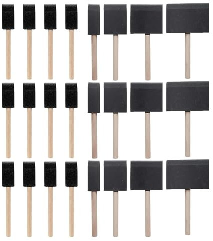 24 Pcs Foam Brush, Sponge Brush, Sponge Paint Brushes, Paint Sponges, Foam Paint Brushes, Foam Brushes, Foam Brushes for Wood Stain for Various Paints and Pigments