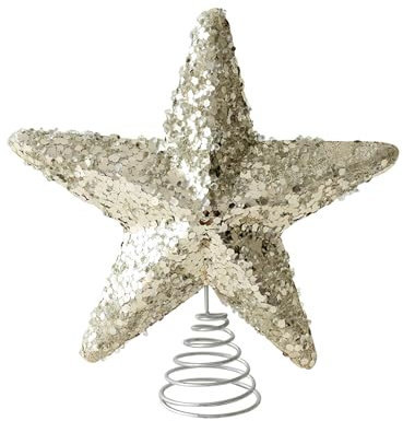 Weihnachtsbaumspitze Stern,Gold Weihnachtsbaumspitze Sternspitze Weihnachtsbaumschmuck Baumspitze,Glitzerstern Dekoration für Weihnachtsbaumschmuck Weihnachtsdekoration für Zuhause (Champagner Gold20)