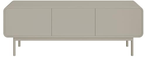 Selsey TV Schrank Board Sideboard Fernsehtisch Fernsehschrank 154 cm Schubladen Stehend Graubeige ORO