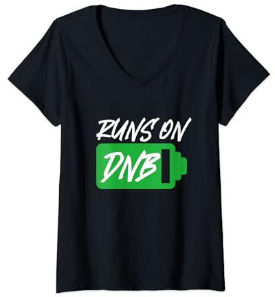 Damen Dirty DnB Dubstep Drum N Bass T-Shirt mit V-Ausschnitt