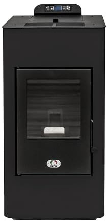 STUFE A PELLET ITALIA Super 12 KW 5 Sterne WiFi | Pelletöfen mit Belüftung Zertifizierte Effizienz 91% Heizt 120m² Autonomie 15 Sdt WiFi-Steuerung Programmierbar 5 Kräfte 24 Monate Garantie Schwarz