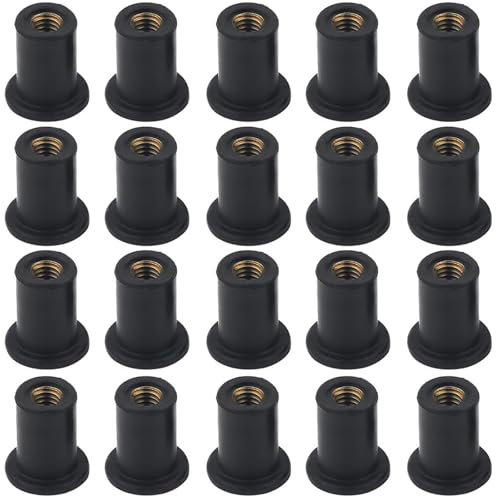 Tuerca de Pozo de Goma, M4, 20 Unidades, Tuercas de Latón, Para Kayak y Motocicletas