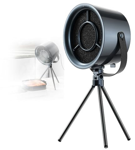 Portable Exhaust Hood, desk mini Range Hood with 2 Speed Portable Air Hood with Removable Filter Exhaust Fan for Indoor BBQ, Hot Pot and RV, Apartment black