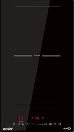 COMFEE' CIH351D215K1 Piano Cottura ad Induzione con 2 Zone Flessibili, 9 Livelli di Potenza con Funzione Boost, Superficie di Cottura 20% maggiore, Blocco Bambino, Controllo a Tocco