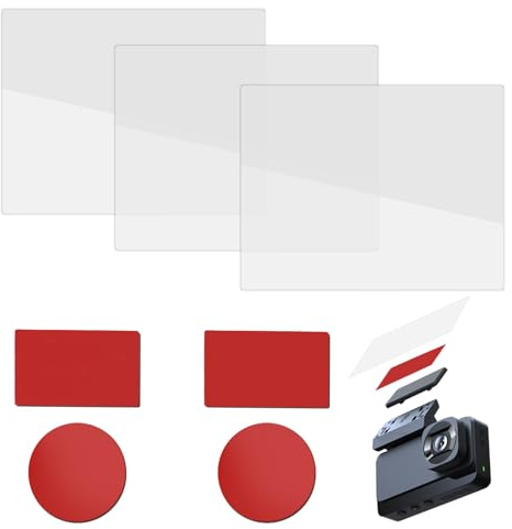 FSWWSF Lot de 7 Accessoires Colle Pare Brise Voiture Transparent Tampons adhésifs Double Face pour Support de Voiture Films Antistatiques pour Montage de Caméra de Tableau de Bord