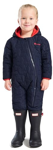 The Edge Kids’ Star Snowsuit with Hood & Fleece Lining, Water Repellent, Insulated & Lightweight All-in-one Overalls for Girls and Boys, Ideal for Winter & Cold Weather (Navy, 2-3 Years)