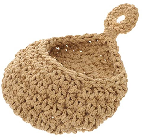 Cabilock Cesto Portafrutta Da Parete Per Verdure Cestini Portaoggetti Intrecciati Fatti A Mano Accessorio Da Cucina Salvaspazio Per La Casa