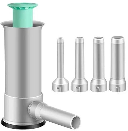 QXYOGO Sausage Maker,Sausage Stuffer Sausage Stuffer Machine With 4 Stuffing Tubes Meat Stuffer Sausage Filling Tool Household Manual Vertical Sausage Maker Tool Kit(Small Set)