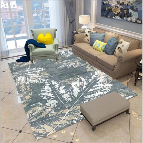 RUGMRZ Schlaf Zimmer-Teppich Tepiche Für Kinderzimmer Arbeitszimmer Rechteckiger Blauer Teppich Schlafzimmer Anti-Rutsch-Teppich Maschinenwaschbar Wohnzimmer Teppiche 80X130Cm 2Ft 7.5''X4Ft 3.2''