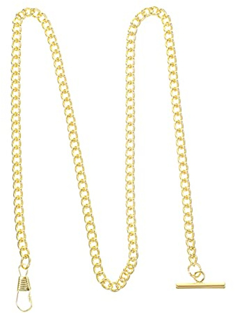 LIFKOME Praktische Taschenuhrkette aus Edelstahl in Gold Kreative Kleiderschnallenkette zur Dekoration von Kleidung für Selbstgemacht Anwendungen