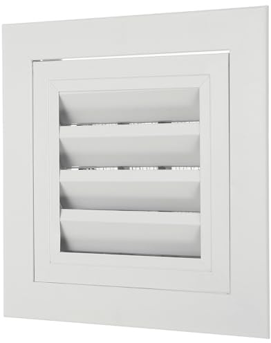 PATIKIL Rejilla de retorno de aluminio 8 x 8, Cubierta de ventilación de retorno con barra lineal desmontable y filtro de malla para pared lateral techo piso sistema HVAC, Blanco