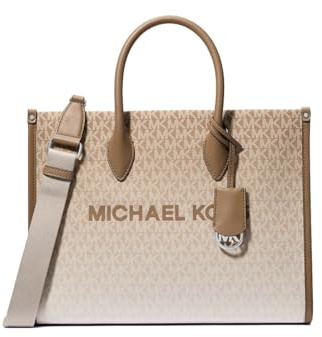 Michael Kors Mirella - Tracolla con logo medio, attaccabile, Buccia, Medium