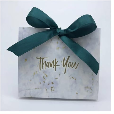 HUDFVIOI Bonbonnière De Mariage Mini boîte-Cadeau créative en marbre Gris, boîte à Chocolat en Papier de fête, Emballage/boîtes à Bonbons for faveurs de Mariage(Green,10pcs)