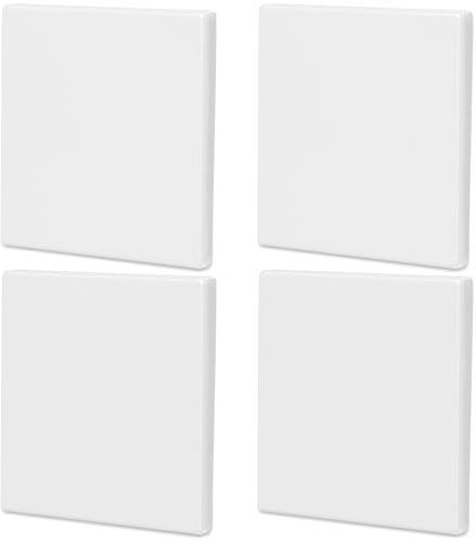4 unidades de cubierta ciega empotrada, 8,6 x 8,6 cm, placa de pared ciega, enchufes, cubierta ciega para enchufes o interruptores no utilizados, color blanco