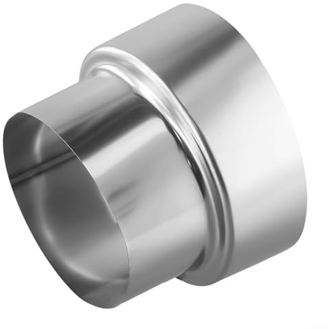 Filteilect Stainless Steel Flue Liner Reducer Chimney Liner Connector – High Temperature Stove Pipe Adapter for Wood Burning Stove, Twin Wall Flue or Masonry Chimney(Ø120 mm/Ø100 mm)