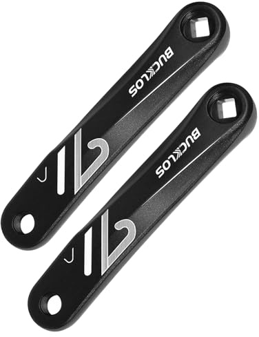 AEYINO Vélo électrique VTT carré / Bras de manivelle diamant - 152 mm/170 mm - Pédalier de vélo en aluminium pour vélos électriques, vélos de route, vélos de banlieue, vélos d'appartement, vélos de