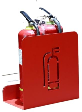 Caja de extintor de incendios, Gabinete con soporte for extintor de incendios letrero, estuche y, multicolor, varios tipos(Red,Type C)