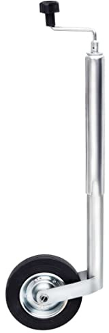 Nqyjm Rueda de apoyo para remolque, 48 mm, acero galvanizado